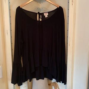 Mossimo Supply Co. Black Blouse, size XXL Top